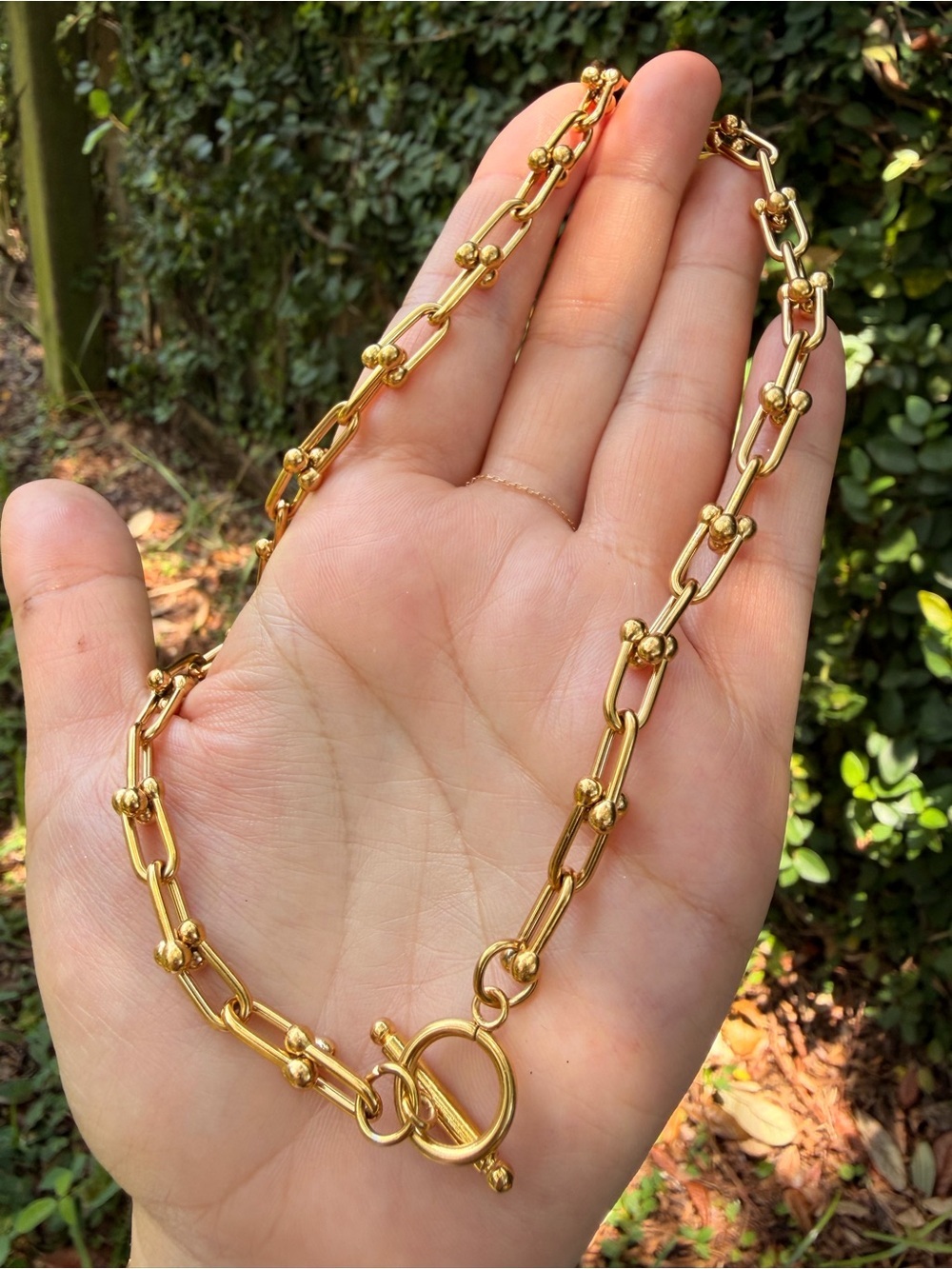 Gold Link Necklace - Luxury Jewelry - Picture 3 of 8